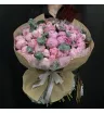 розовые пионы с эвкалиптом
