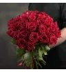 Букет из 51 красной кенийской розы без упаковки
