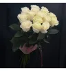 Букет из 15 белых эквадорских роз 
