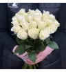 25 белых роз Кения в букете