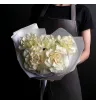 букет из 5 белых французских роз
