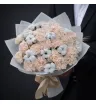 персиковые гвоздики с хлопком