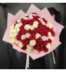 Букет из 101 красной, белой и розовой эквадорской розы
